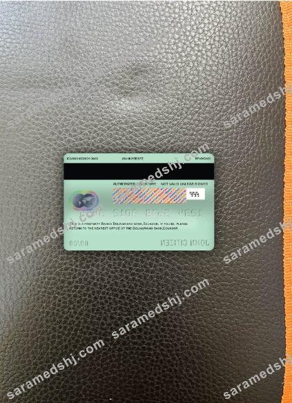 Ecuador Banco Bolivariano mastercard photolook back